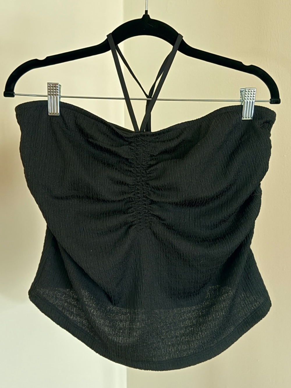 a new day Black Strapless Ruched Camisole